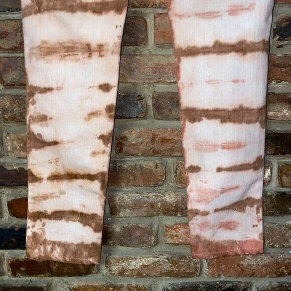 7 For All Mankind Brown Custom Tie Dye Skinny Jeans Women's Size 30 - Picture 9 of 11